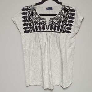 GAP Gray Cap Sleeve Blouse